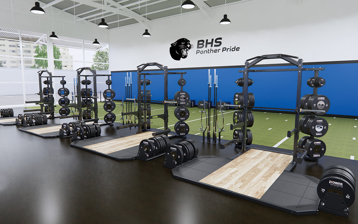 School Training Area with Strength Racks